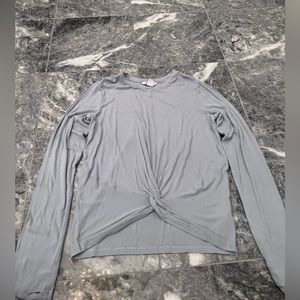 Athleta girl - knot front ribbed long sleeve